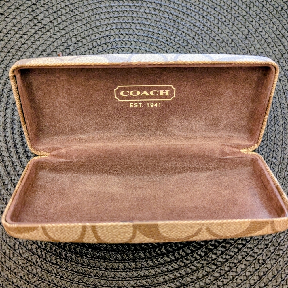 Coach Signature Monogramed Hard Eyeglass Case
